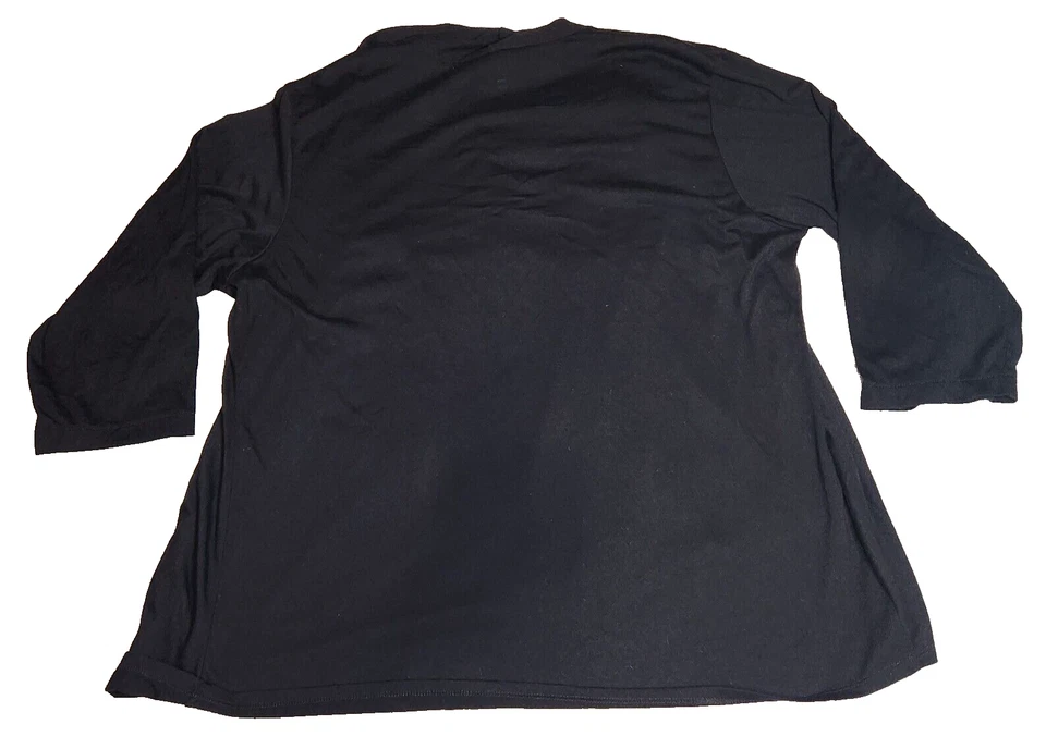 Cárdigan para mujer Natori frente abierto talla XL negro mangas 3/4 Foto 3 de 4