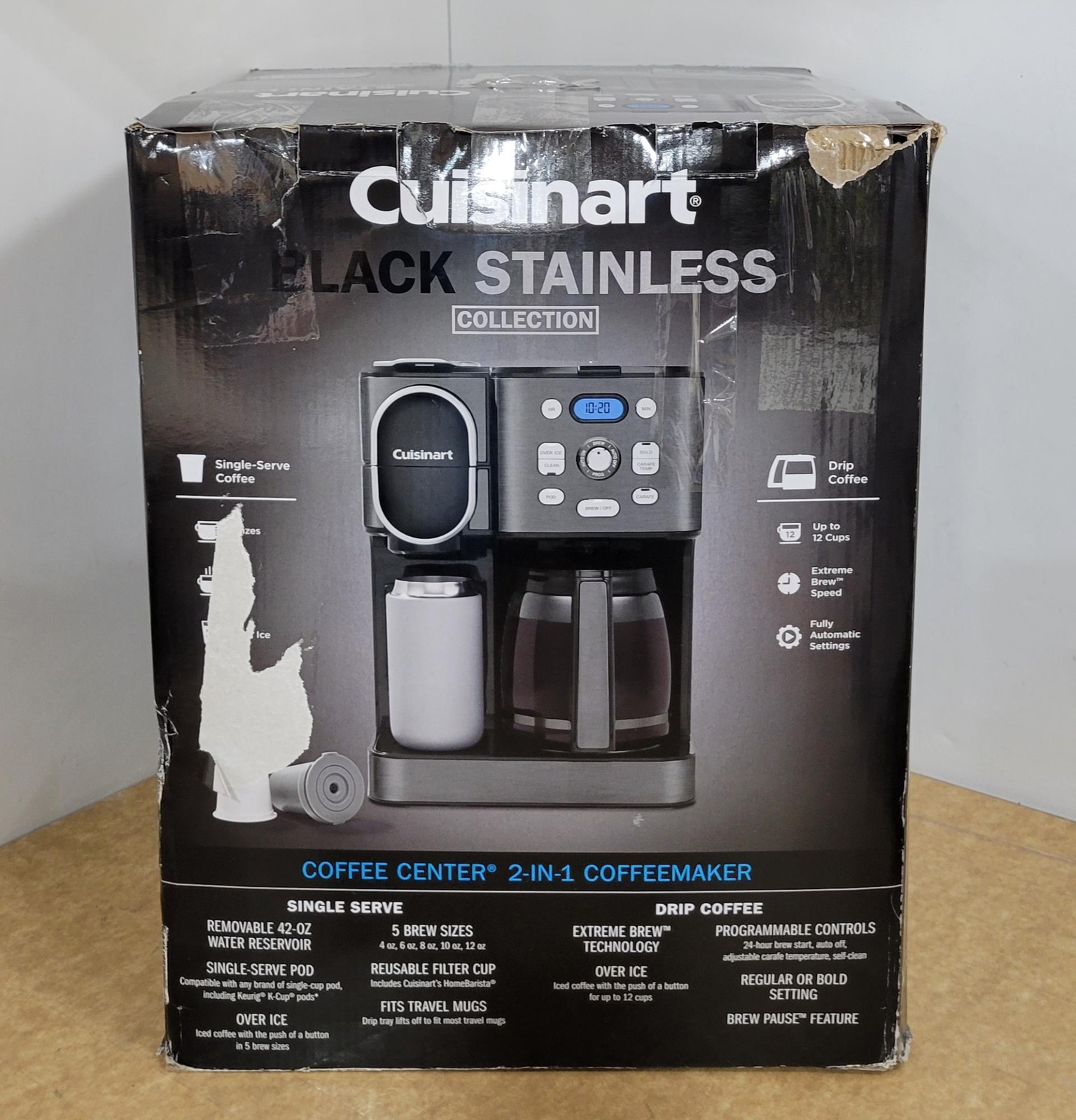 Cuisinart SS16BKS Coffee Center 2in1 Coffeemaker, Black Stainless