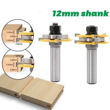 Tongue and Groove Router Bit Set Up To 4mm Stock 12mm Shank Set