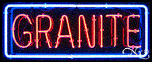 BRAND NEW "GRANITE" 32x13 BORDER REAL NEON SIGN w/CUSTOM OPTIONS 10553 - Picture 1 of 3