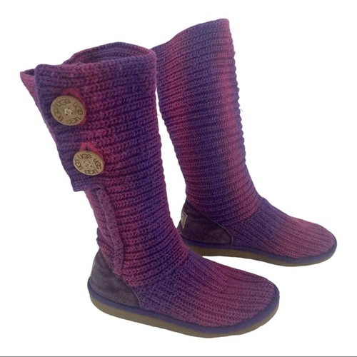 Ugg Cardy pink and purple Ombre sweater boots Little Girl Sz 3 | eBay