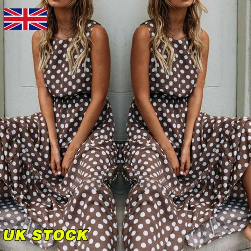 Polka Dot Brown Dresses for Women