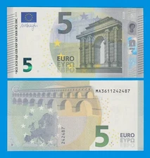 EUROPEAN UNION 5 EURO 2013 UNC "M" PORTUGAL P 20m Prefix MA, Sign DRAGHI, P 20 m