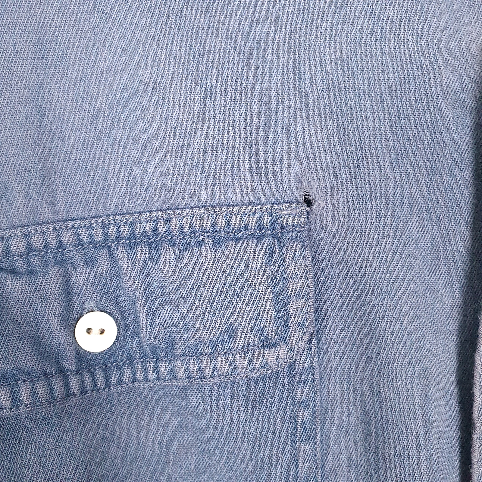 RALPH LAUREN Blue Shirt Heavy Work Overshirt Shacket Long Sleeve M image 4