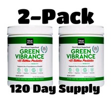 2x VIBRANT HEALTH Green Vibrance Powder 60 Servings Each 23.83 oz EXP 2028 NEW