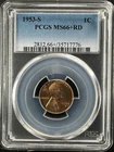1953-S  1C RD Lincoln Wheat One Cent  PCGS MS66+RD  35717776