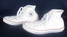 Vintage Converse Chuck Taylor All Star High Top White Canvas Shoes Men's Size 7