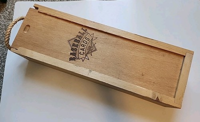 #ad #ad Napa Valley Box Company Baseball Card Storage Box Rope Handle Sliding Lid $24.99