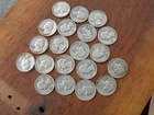 Lot of 20 90% Silver Washington Quarters 1945-1957