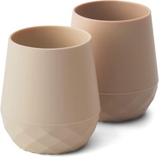 SAMiGO Silicone Baby Cups for 6-12 Months, Tiny Open Cups for Training 2oz