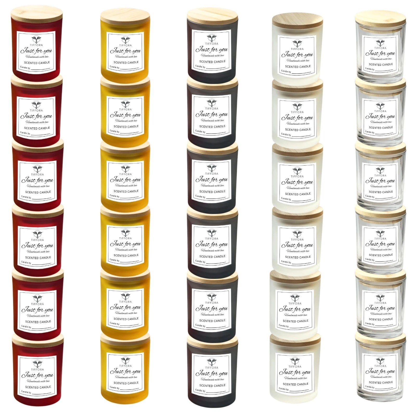 18 Pack 7oz Matte multi Candle Jars with Bamboo Lids, Thick Glass Jar for Candle
Opens in a new wind