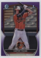 2023 Bowman Chrome Prospects Purple Refractor 83/250 Carter Young #BCP-183 1g1q
