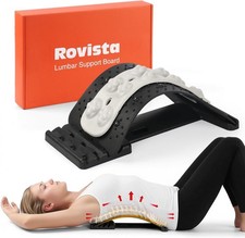 Back Stretcher for Lower Back Pain Relief 4-Level Adjustable Lumbar Support.