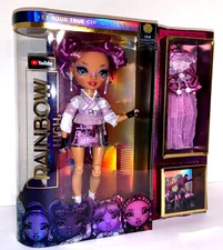 NEW Rainbow High "LILA Yamamoto" Doll with Purple & Blonde Hair in Purple Mini