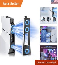 PS5 Slim Cooler  Three Fan System with USB 3.0 Port - Optimal Cooling  Style