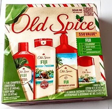 Old Spice mens fiji gift pack box set shampoo deodorant lotion conditioner new