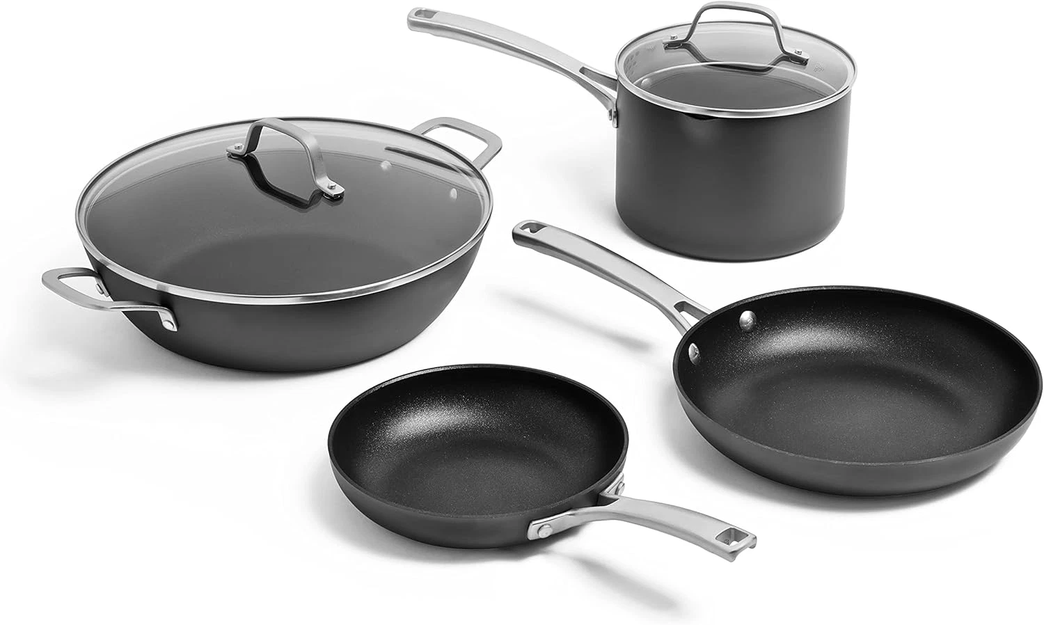 Classic Hard-Anodized Nonstick Cookware Kitchen Essentials Set
