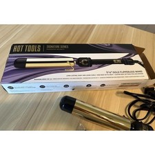 Hot Tools Signature Series Gold Flipperless Curling Iron Wand 1.5 Inch