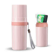 Toothbrush Travel Case, Pink Travel Toothbrush Cup Holder for Toothbrush and ...