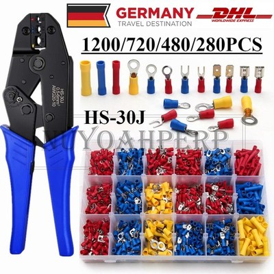 1200 tlg Kabelschuhe Sortiment Box Auto KFZ Steckverbinder Set Flachstecker Satz