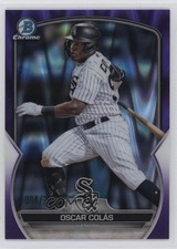 2023 Bowman Chrome Prospects Purple RayWave Refractor 4/250 Oscar Colas 0t2