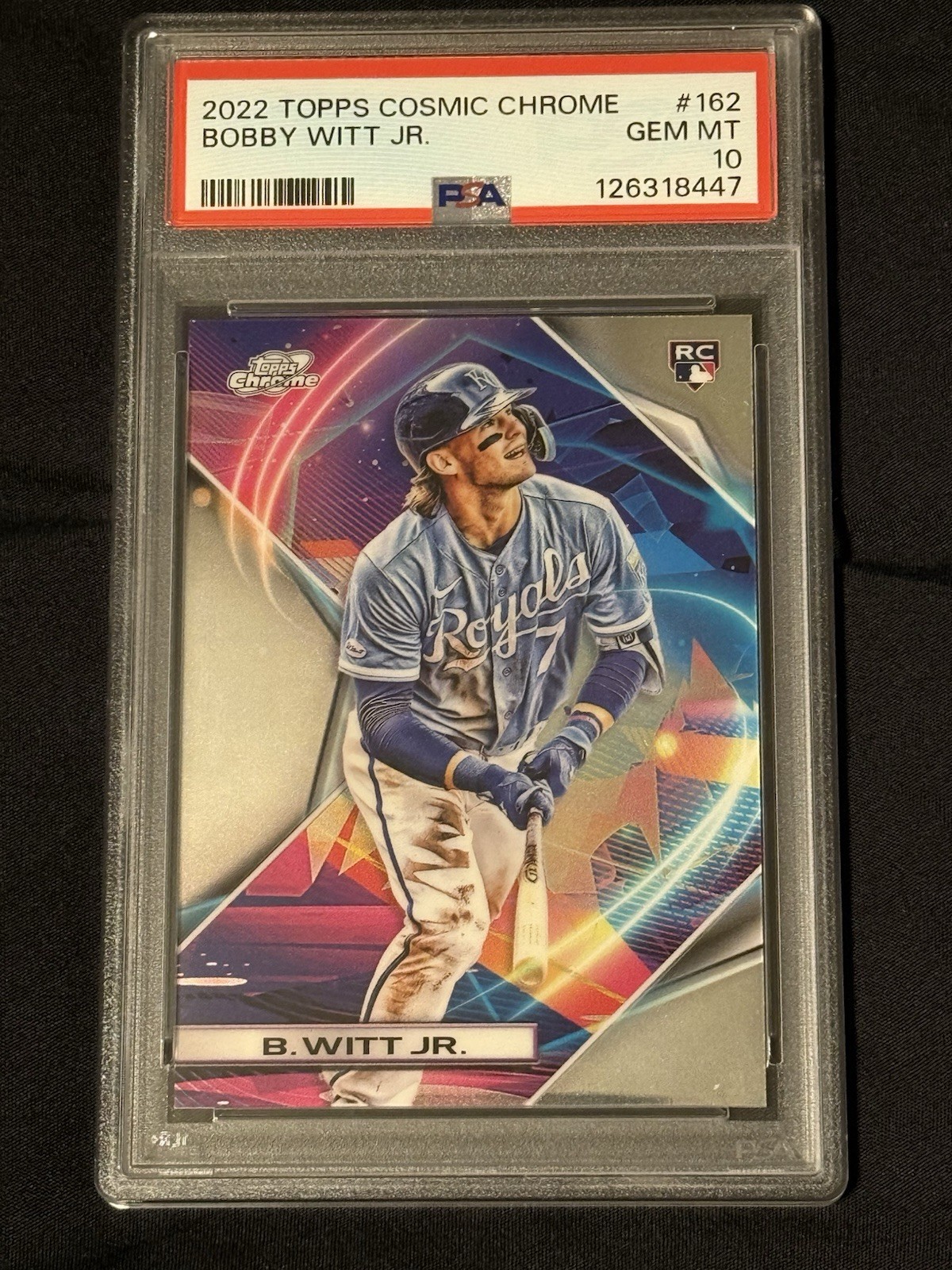 Bobby Witt Jr 2022 Topps Cosmic Chrome #162 (RC) PSA 10 Royals