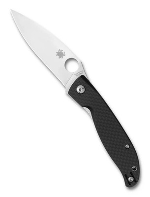 Spyderco Mantra 4 Carbon Fiber 3.34'' Plain Edge Folding Pocket Knife C274CFP