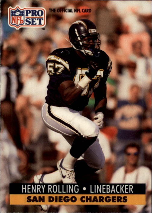 1991 Pro Set #643 Henry Rolling RC - FB
