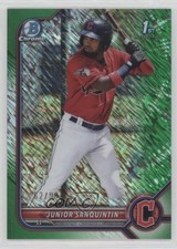 2022 Bowman Chrome Prospects Green Shimmer Refractor 62/99 Junior Sanquintin e9p