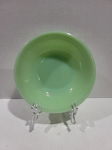 Vintage Fire-King Jadeite Green Jane Ray 5" Berry / Dessert Bowl READ! Set Of 5