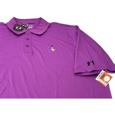 Under Armour HeatGear Polo Mens XL Purple New Short Sleeve Golf Shirt Loose Fit