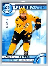 2023-24 Upper Deck SP Authentic Future Watch Blue /399 Jake Livingstone Rookie