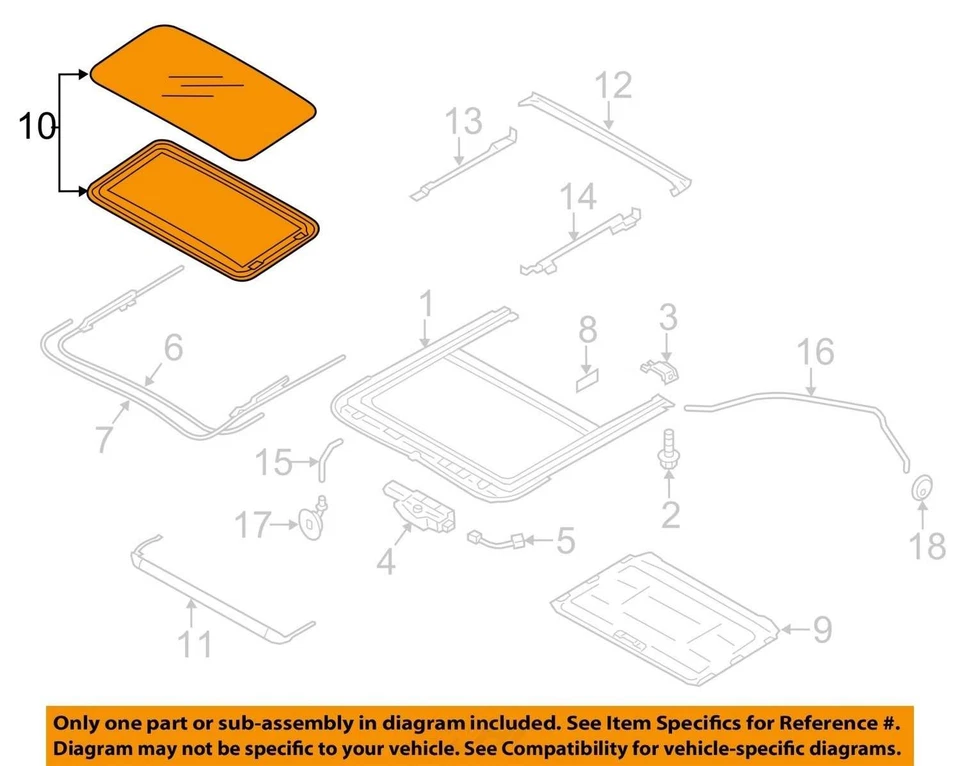 (LOCAL PICKUP ONLY) Roof Glass Fits 15-21 WRX 6856656 Foto 3 de 4