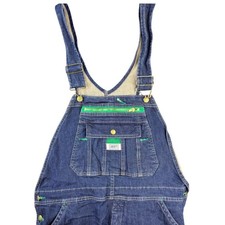 Liberty Mens Denim Bib Overalls 38x30 Straight Leg Dark Wash Utility Workwear