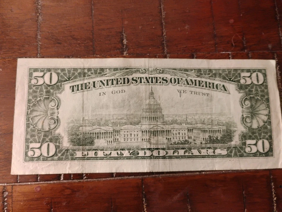 Circulated $50 Bill (Fifty Dollar Bill) - 1985 - Image 3 of 3