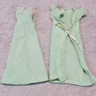VTG Mattel Light Green Long Dress Sleeveless Nightgown Dress Tied Robe Set of 2