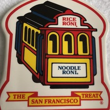 Rice A Roni San Francisco Trivet Trolley Kitchen Ceramic 7" Made in USA Vintage