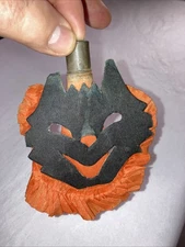 Antique 4 3/4” CA Reed Crepe Paper Black Cat Halloween Noise Maker