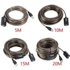 Image of 5/10/15/20m USB 2.0 Extension Cable Active Repeater Cable Type Male to Female