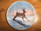 FENTON GLASS Nature's Grace Designer Series Deer Plate LE 252/1250