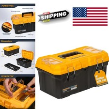 Weather Resistant 16 Inch Tool Box with Ergonomic Handle for Easy Transport