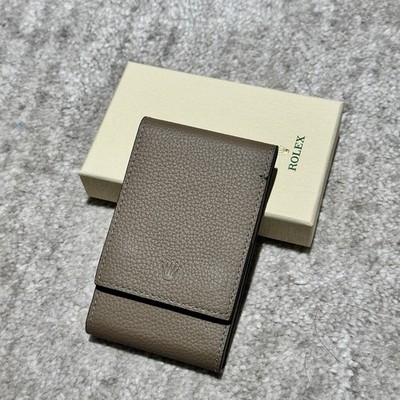 Authentic Rolex Taupe Leather Watch Case Travel Pouch - VIP Gift