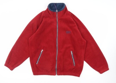 Cotton Traders Herren Jacke rot Größe M Reißverschluss - Logo Reißverschlusstaschen