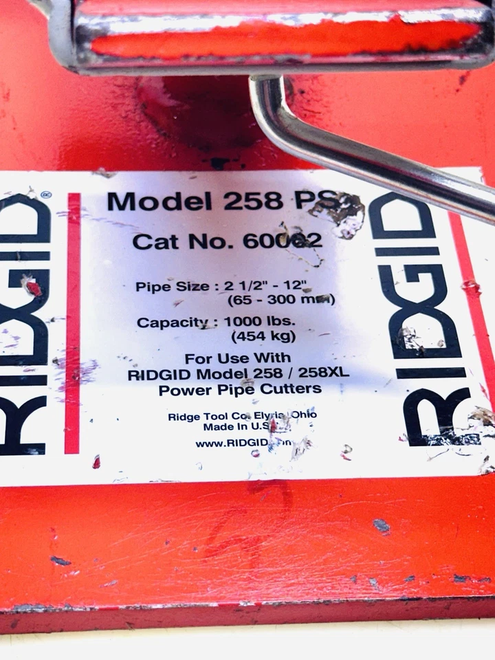 RIDGID 60002  2-1/2" - 12" Ball Transfer Pipe Support For 258 Power Pipe Cutters - Image 4 of 4