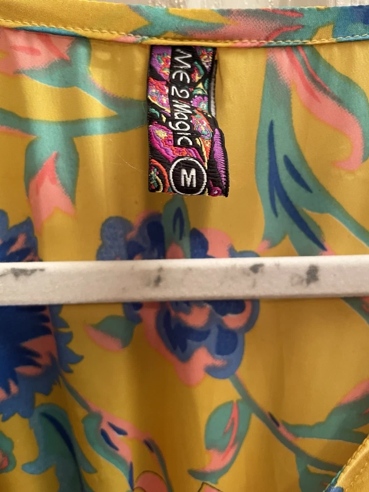 Maxi Vestido Anthropologie Me 2 Magic Colorido Boho Floral Talla M Foto 4 de 4