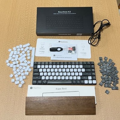 Keychron K3 TKL US Red Switch Wireless Wired Keyboard White Black Used