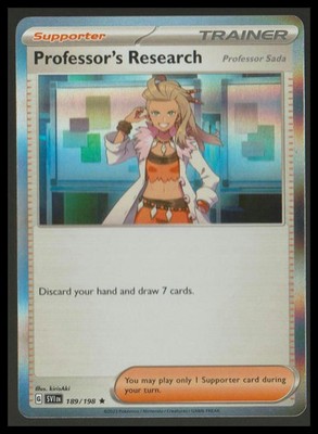 Professor's Research [Professor Sada] 189/198 SV01: Scarlet & Violet Base Set NM