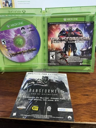 Transformers Rise of the Dark Spark Microsoft Xbox One EX+NM condition COMPLETE!