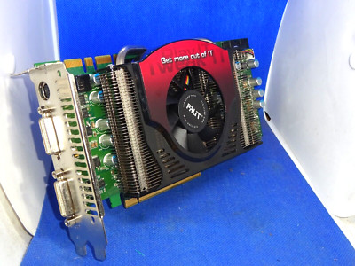 PALIT GeFORCE 9800 GTX PLUS PCI-E 512MB GRAPHICS CARD DVI VGA S-VIDEO #GK8650