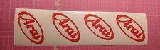 ARAI HELMET Sticker Decal x 4.   Choice of 19 colours